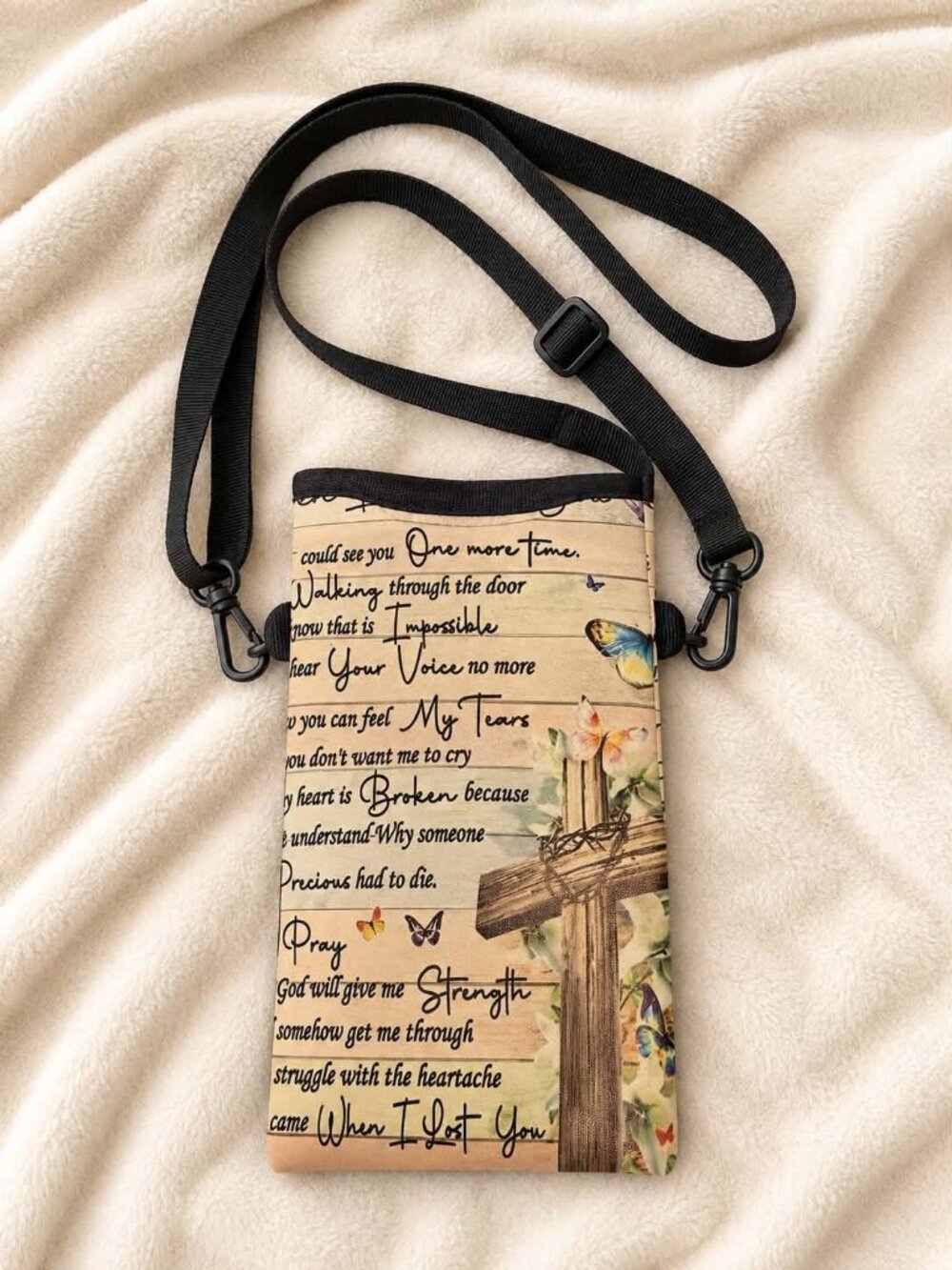 Memorial crossbody phone bag